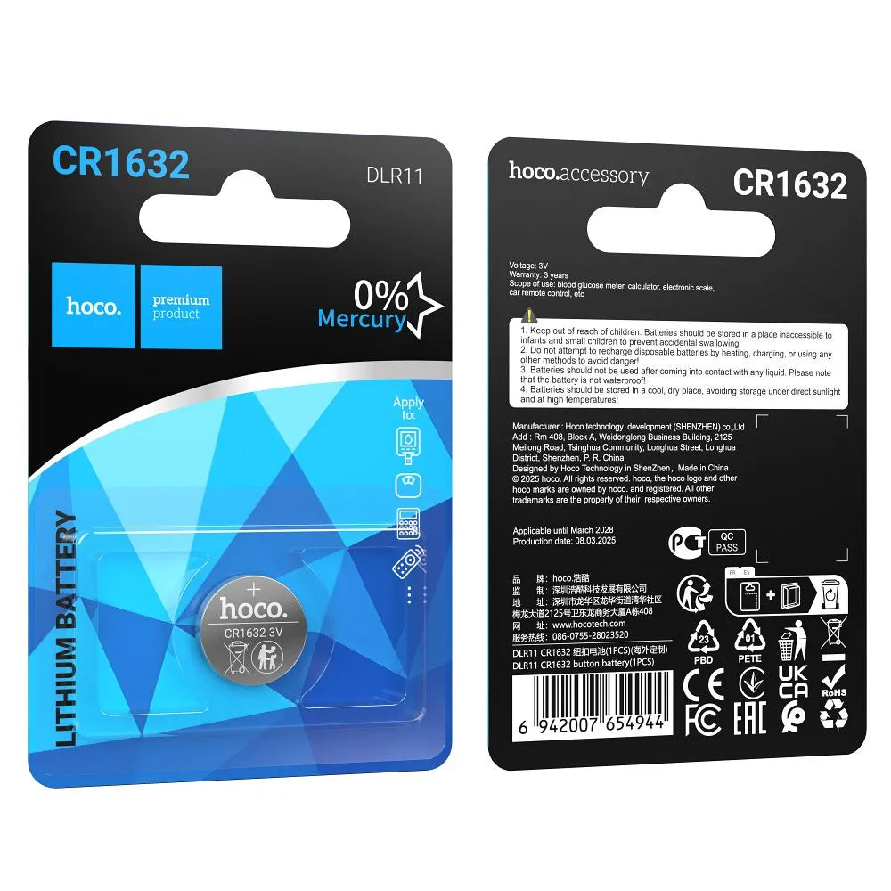 HOCO DLR11 Battery, CR1632
