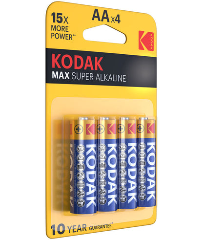 Kodak Max Alkaline Battery, AA / LR6, Set of 4 pieces EKSTD30952867P4