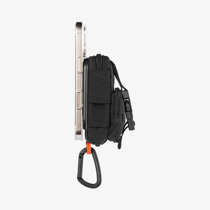 Universal MagSafe Pouch for Phone, Spigen, Snap Zip, Black