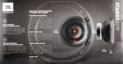 JBL Stage3 427 Car Speaker, 30W RMS, 102.4mm, Set of 2 pieces JBLSTAGE3427F