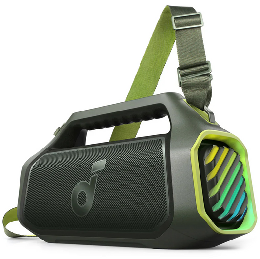 Anker SoundCore Boom 2 Plus Portable Bluetooth Speaker, 140W, TWS, RGB, Waterproof, Green, Resealed A3134061
