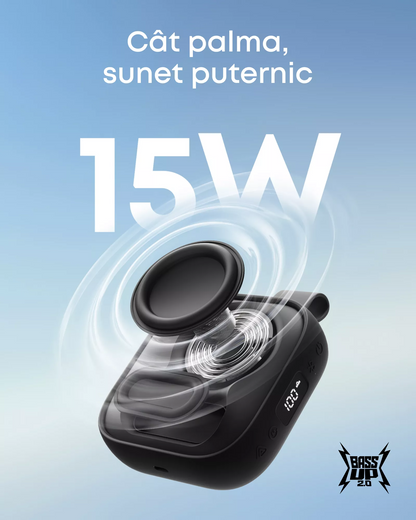 Anker SoundCore Boom Go 3i Portable Bluetooth Speaker, 15W, TWS, RGB, Waterproof, Black D5103010