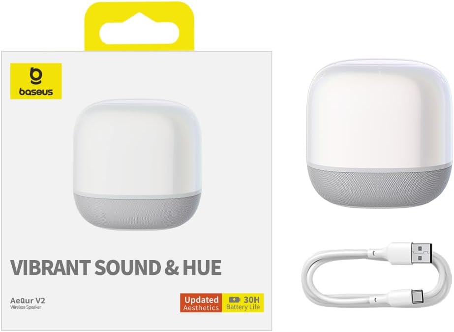 Bluetooth Speaker Baseus AeQur V2, White A20050500211-00