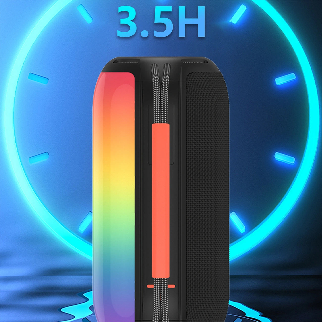 Dudao Y21 Portable Bluetooth Speaker, 2 x 5W, TWS, RGB, Black