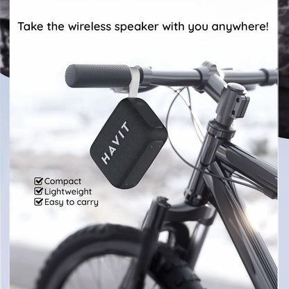 HAVIT SK874BT Portable Bluetooth Speaker, 8W, Waterproof, Black