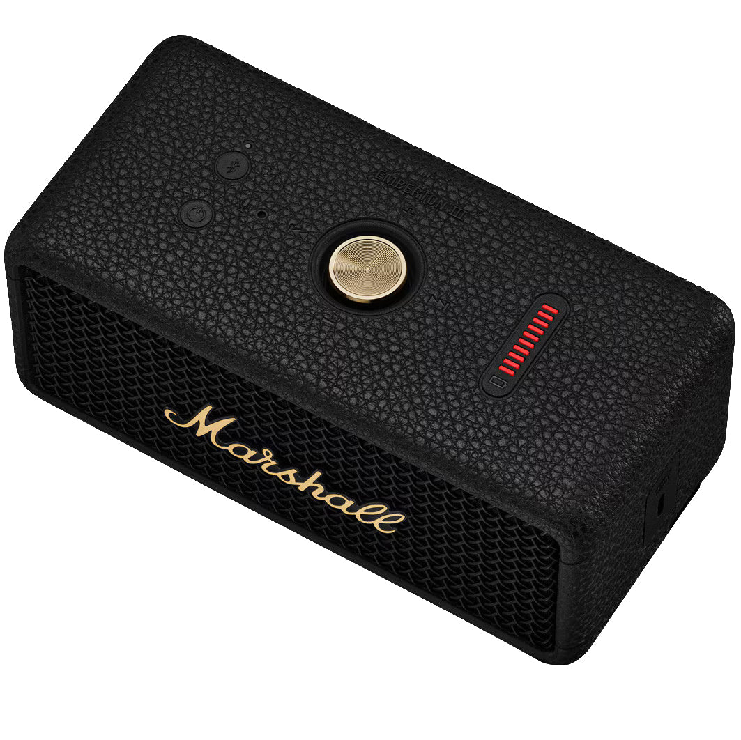 Marshall Emberton II Portable Bluetooth Speaker, 20W, Waterproof, Black Gold