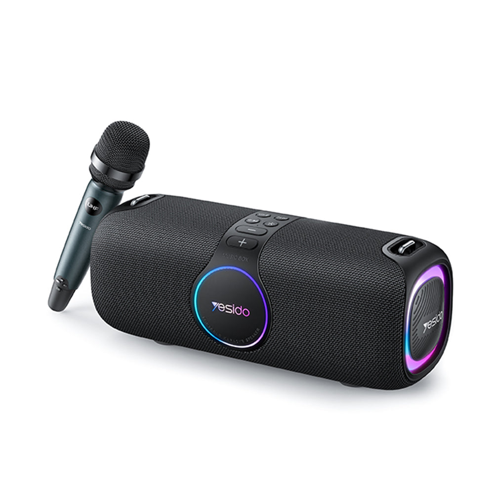 Yesido YSW21 Karaoke Bluetooth Speaker, 120W, RGB, Waterproof, Black