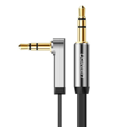 Audio Cable 3.5mm - 3.5mm UGREEN AV119 Angled, 0.5m, Black 