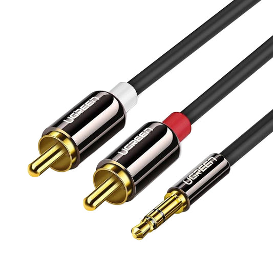 UGREEN AV116 3.5mm Audio Cable - 2 x RCA, 2m, Black