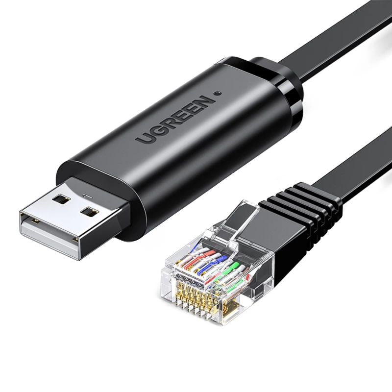 UGREEN CM204 USB Console Cable, RJ45, 3m, Black