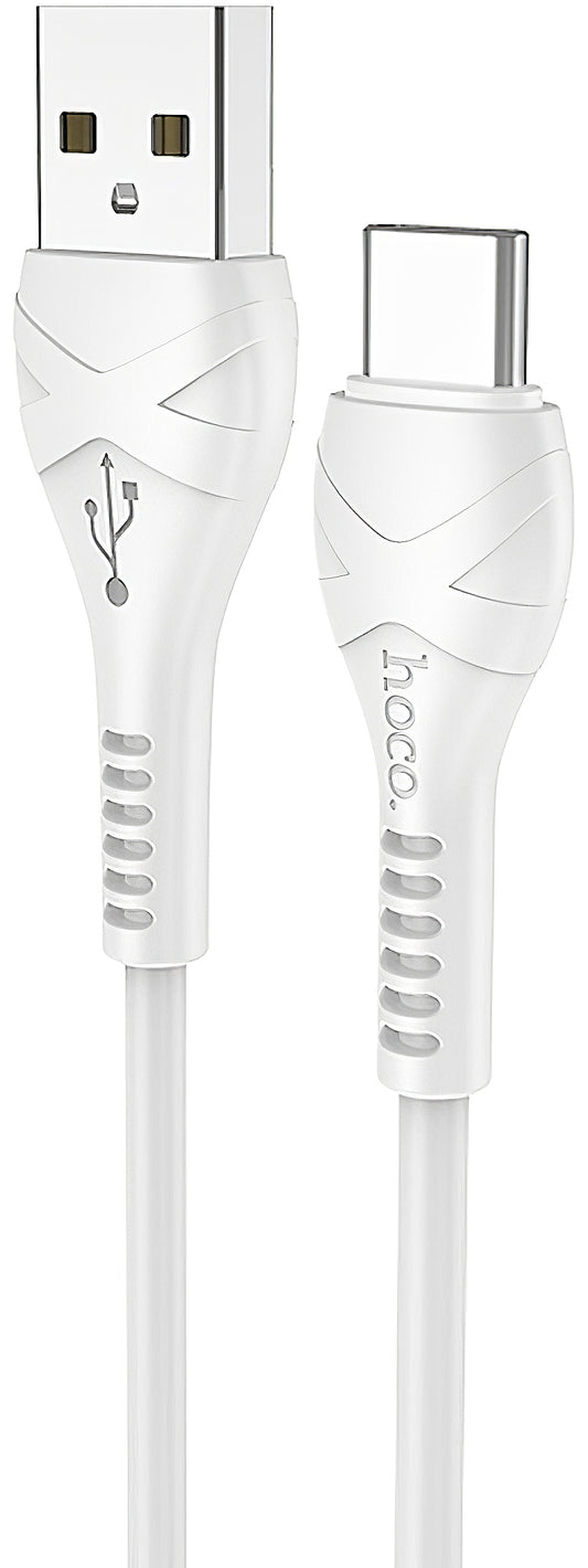 USB-A to USB-C Data and Charging Cable HOCO X37, 18W, 1m, White