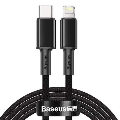 USB-C to Lightning Data and Charging Cable Baseus High Density Braided, 20W, 2m, Black CATLGD-A01