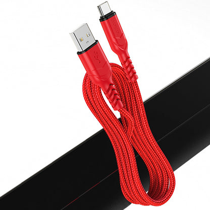 USB-A to USB-C Data and Charging Cable HOCO X59 Victory, 18W, 1m, Red