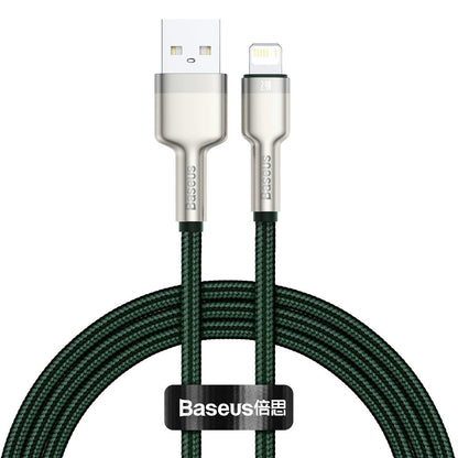 USB-A to Lightning Data and Charging Cable Baseus Cafule Metal Series, 18W, 1m, Green CALJK-A06