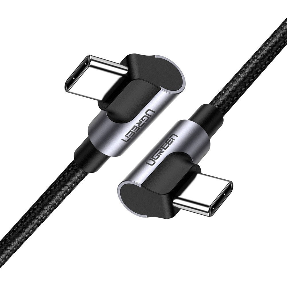 USB-C Data and Charging Cable - USB-C UGREEN US323 USB-C Angled, 60W, 1m, Black