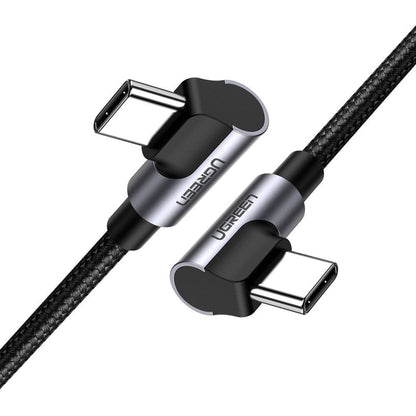 USB-C Data and Charging Cable - USB-C UGREEN US323 USB-C Angled, 60W, 1m, Black