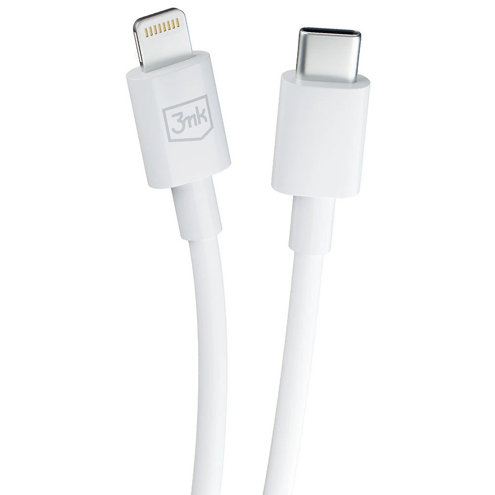 USB-C to Lightning Data and Charging Cable 3MK Hyper, 20W, 1.2m, White