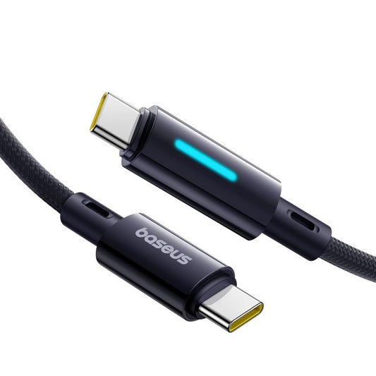 USB-C Data and Charging Cable - USB-C Baseus Lit Button Control, 100W, 1m, Black P10379000121-00