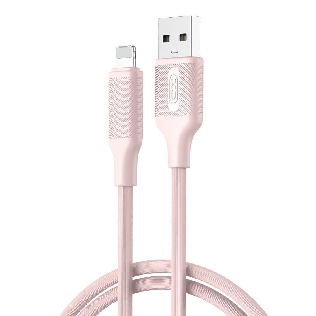 USB-A to Lightning Data and Charging Cable XO Design NB265, 12W, 1m, Pink