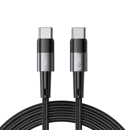 USB-C Data and Charging Cable - USB-C Tech-Protect Ultraboost, 60W, 2m, Gray
