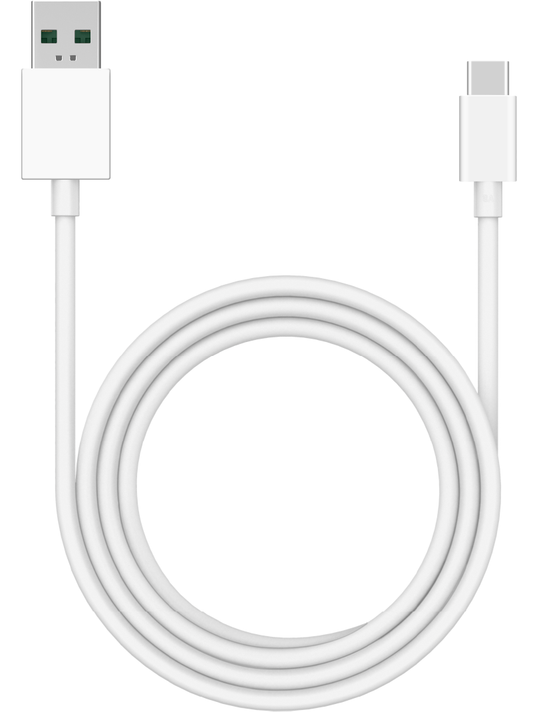 USB-A to USB-C Data and Charging Cable Oppo DL129, 1m, White 611602000006