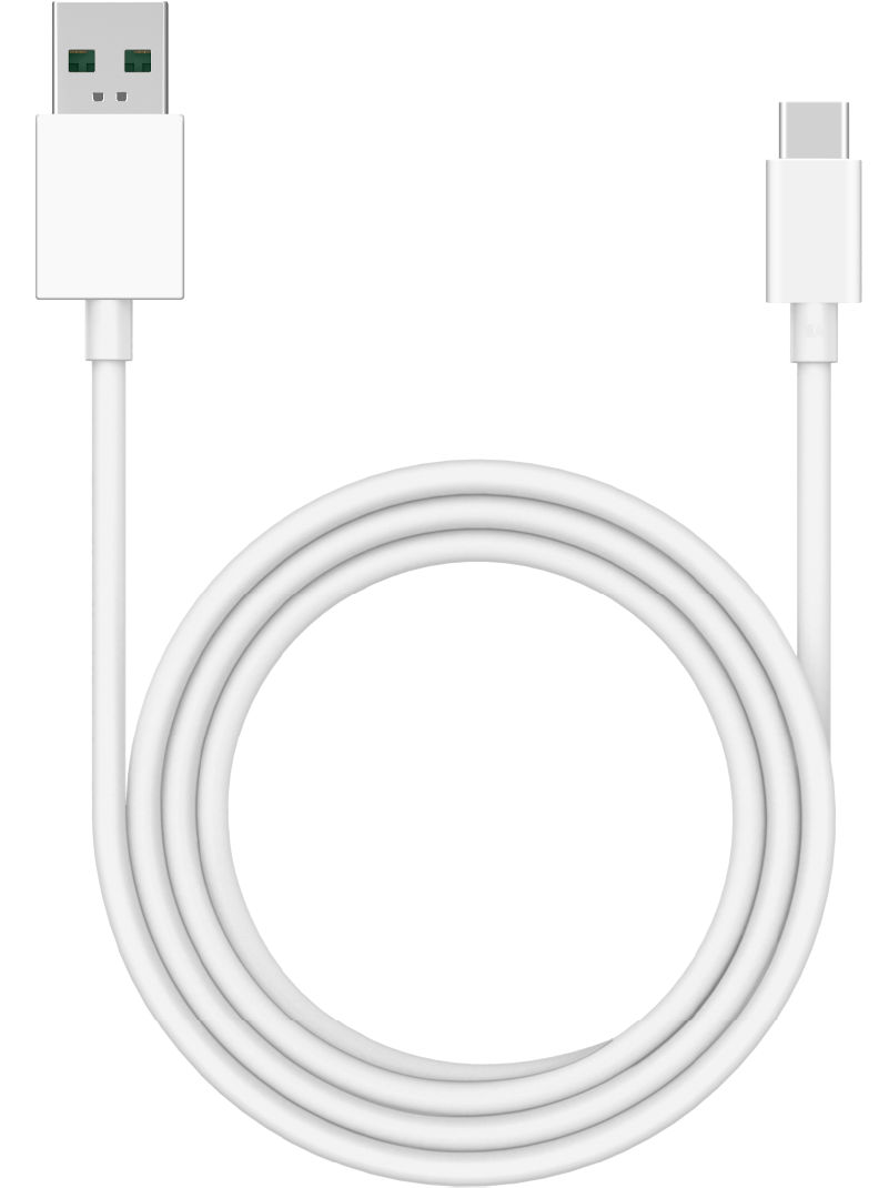 USB-A to USB-C Data and Charging Cable Oppo DL154, 1m, White 611602000020