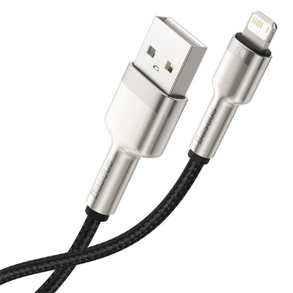 Baseus Cafule Metal Series USB-A to Lightning Data and Charging Cable, 18W, 2m, Black CALJK-B01
