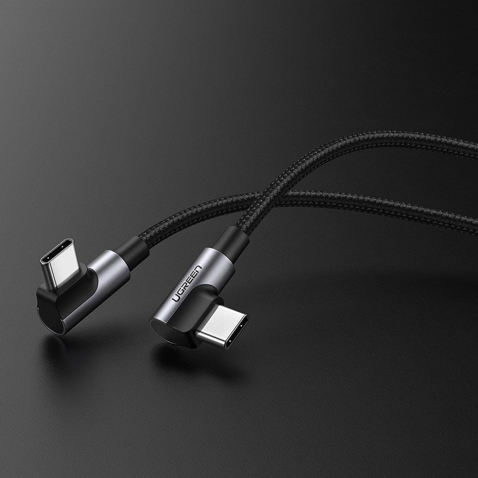 USB-C Data and Charging Cable - USB-C UGREEN US323 USB-C Angled, 60W, 1m, Black