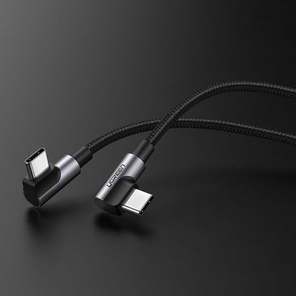 USB-C Data and Charging Cable - USB-C UGREEN US323 USB-C Angled, 60W, 1m, Black