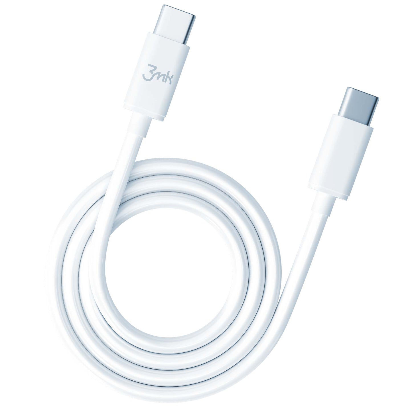 USB-C Data and Charging Cable - USB-C 3MK Hyper, 100W, 2m, White
