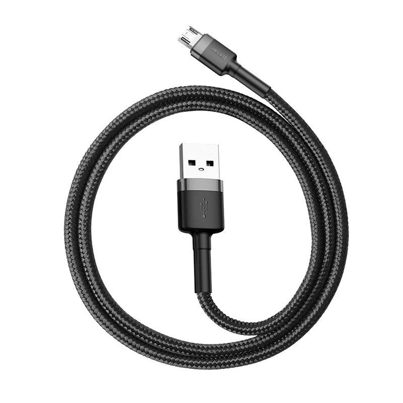 Data and Charging Cable USB-A - microUSB Baseus Cafule, 18W, 0.5m, Gray CAMKLF-AG1