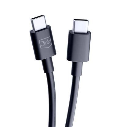 USB-C Data and Charging Cable - USB-C 3MK Hyper, 100W, 1.2m, Black
