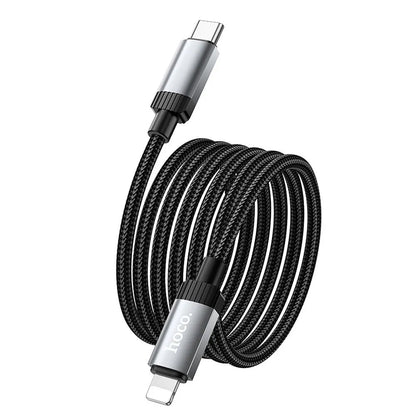 USB-C to Lightning Data and Charging Cable HOCO X117, 27W, 1m, Black