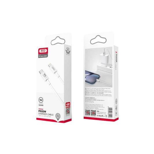 USB-C to Lightning Data and Charging Cable XO Design NB-Q189A, 20W, 1m, White