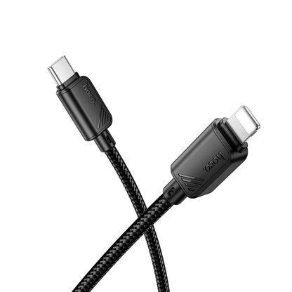 USB-C to Lightning Data and Charging Cable HOCO X113, 27W, 1m, Black