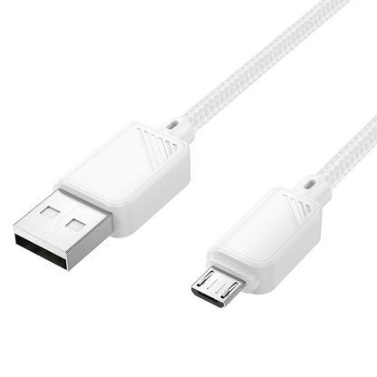 USB-A to microUSB Data and Charging Cable HOCO X113, 18W, 1m, White