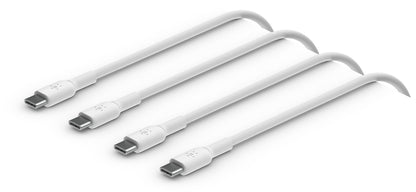 USB-C Data and Charging Cable - USB-C Belkin BoostCharge, 60W, 1m, Set of 2 pieces, White CAB003bt1MWH2PK