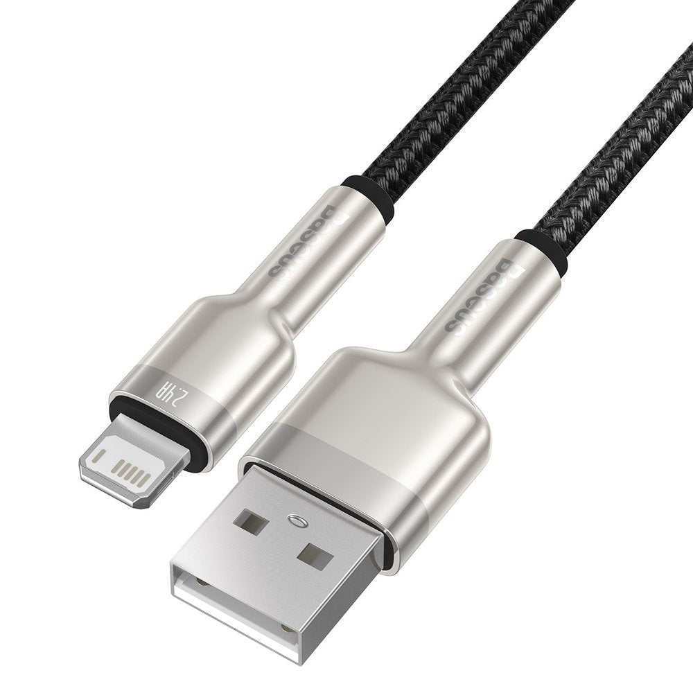 Baseus Cafule Metal Series USB-A to Lightning Data and Charging Cable, 18W, 2m, Black CALJK-B01