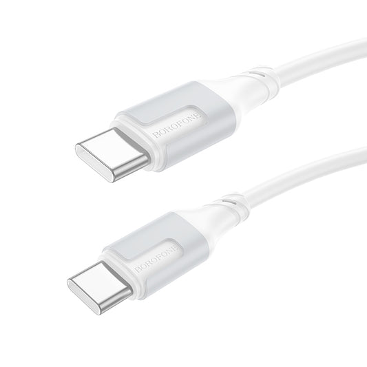 USB-C Data and Charging Cable - USB-C Borofone BX101 Creator, 60W, 1m, White