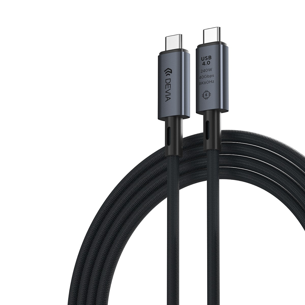 USB-C Data and Charging Cable - USB-C DEVIA EC641, 240W, 1m, Black