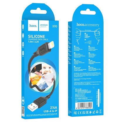 USB-A to Lightning Data and Charging Cable HOCO X90, 18W, 1m, Black