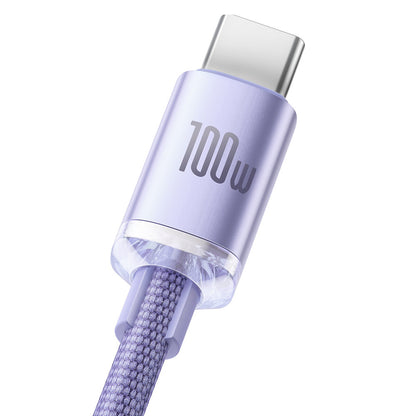 Data and Charging Cable USB-A - USB-C Baseus Crystal Shine Series, 100W, 1.2m, Purple CAJY000405 