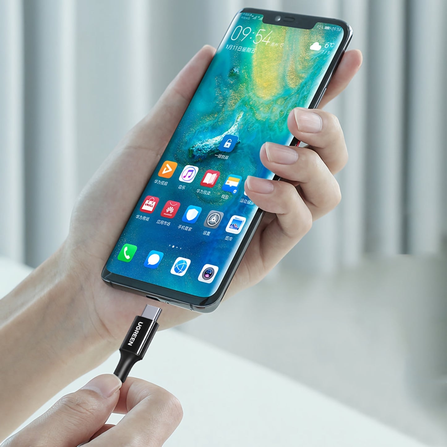 USB-C Data and Charging Cable - USB-C UGREEN US300, 100W, 2m, White