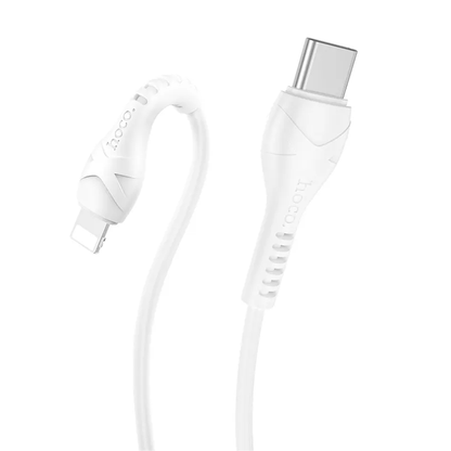 USB-C to Lightning Data and Charging Cable HOCO X37, 27W, 1m, White