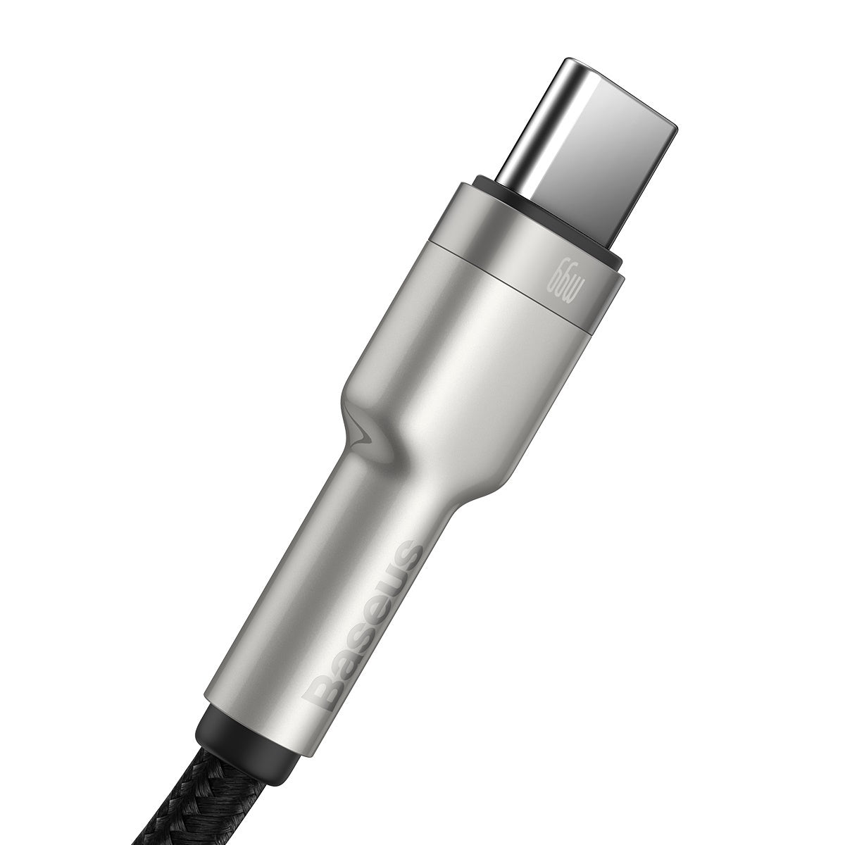 Data and Charging Cable USB-A - USB-C Baseus Cafule Metal Series, 66W, 1m, Black CAKF000101 CAKF000101