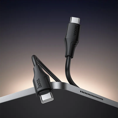 USB-C Data and Charging Cable - USB-C HOCO X124, 60W, 1m, Black