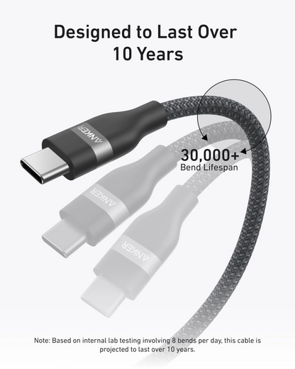 USB-C Data and Charging Cable - USB-C Anker, 240W, 1.8m, Black A82E2H12