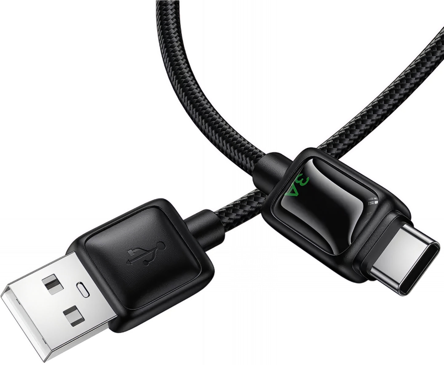 USB-A to USB-C Data and Charging Cable HOCO U146, 36W, 1.2m, Black