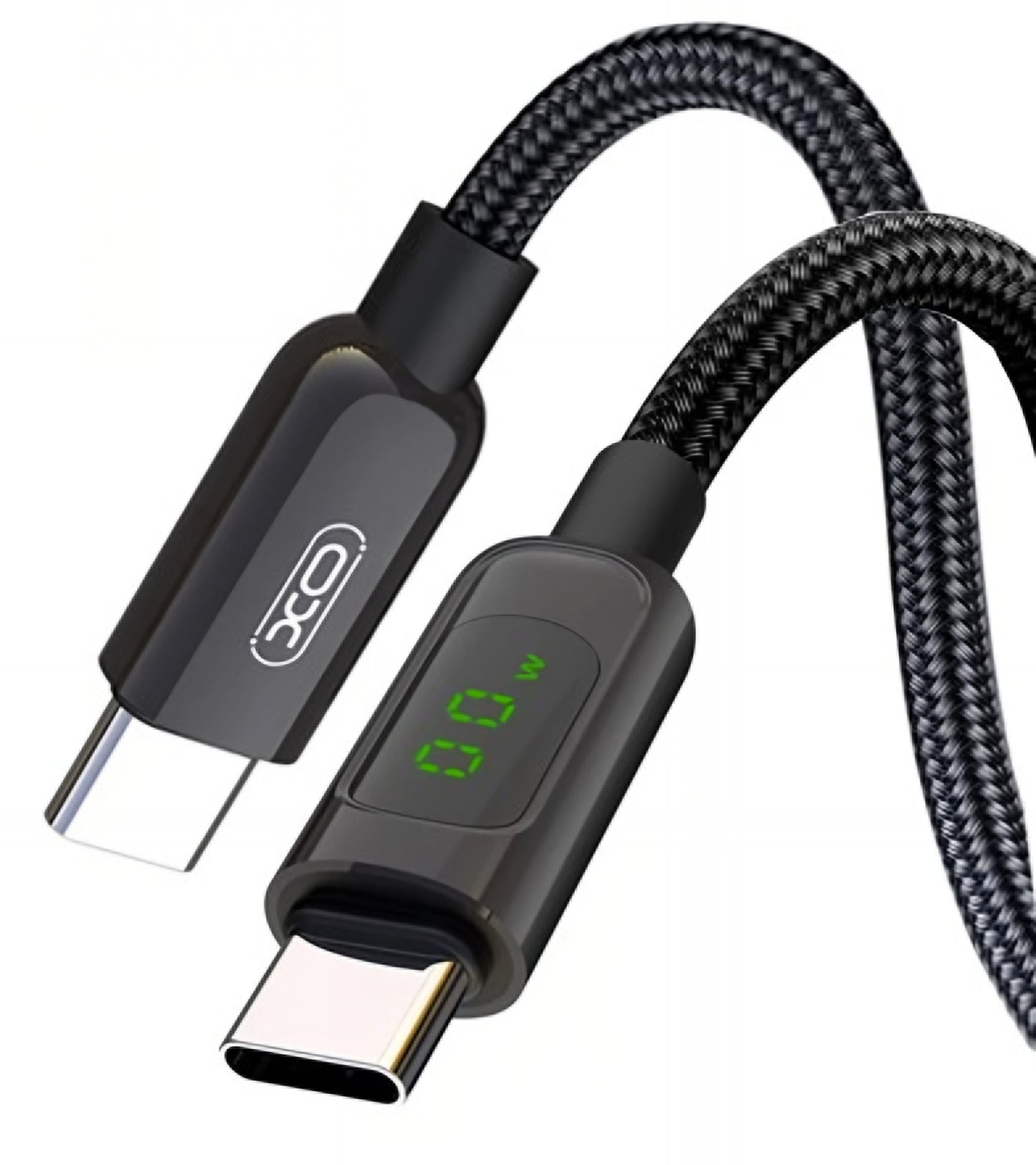 USB-C Data and Charging Cable - USB-C XO Design NB-Q203B Display, 60W, 1m, Black