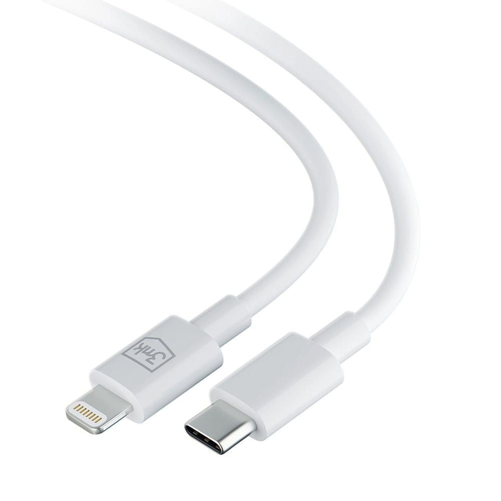 USB-C to Lightning Data and Charging Cable 3MK Hyper, 20W, 1.2m, White